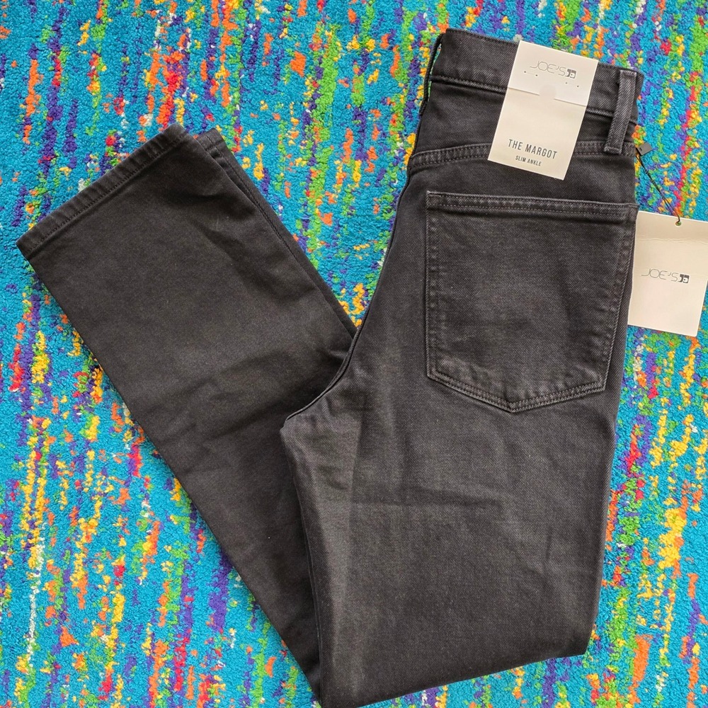 NWT Joe's Jeans The Margot Slim Ankle Mystique Black‎ High Rise Jeans Women 26